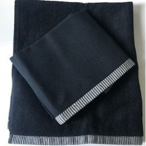 Handdoek - Effen - Zwart